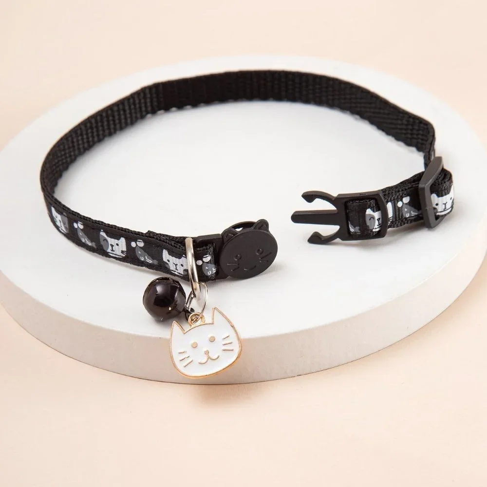 Black Pet Collar For Cat
